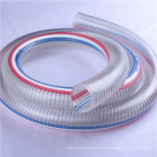 Tuyau de drainage renforcé en fil de PVC flexible de 7/8 po